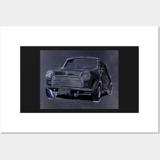 Classic Mini Chalk Black Posters and Art